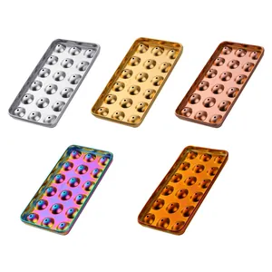SUS304 stainless steel ice ball mold tray in 5 colors for cocktail and whiskey chilling