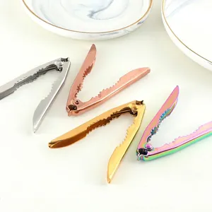 Edelstahl Nussknacker und Meeresfrüchtezange Set in Silber, Gold und Roségold Ausführung