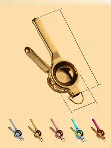 Detailed dimensions of stainless steel lemon squeezer showing 22.5cm length and color options