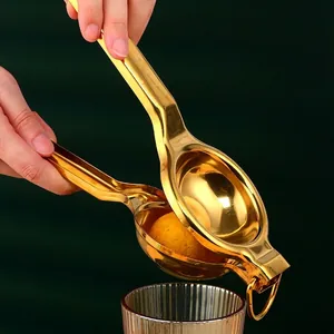 Manual Lemon Squeezer Stainless Steel Citrus Juicer Hand Press Fruit Juicer With Hanging Ring For Kitchen Home Bar Tool