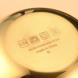 304 stainless steel mini pan base with 18/10 engraving for all stovetops
