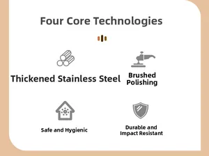 Thickened stainless steel fruit cutter featuring brushed and polished finish specifications