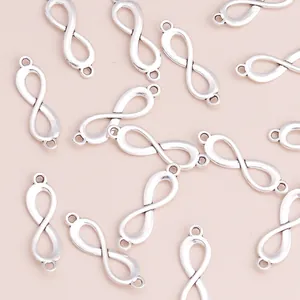 Pack de 30 colgantes de símbolo infinito plateado vintage para crear bisutería