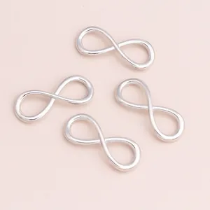 Colgantes de símbolo infinito plateados para crear collares y pulseras de bricolaje
