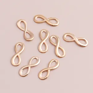 Polierte rotgoldene Infinity-Symbol-Metallanhänger für DIY-Schmuck und Modeaccessoires