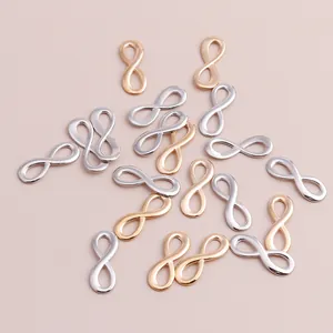 Legierung Unendlichkeitssymbol Anhänger DIY Schmuckherstellung Charms Minimalistisch Nummer 8 Verbinder Für Halskette Armband Bekleidung