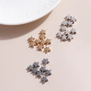 DIY jewelry supplies with 50 gold silver and gun black plated alloy star charms and pendants