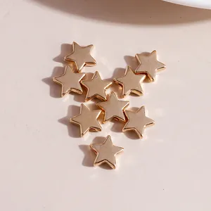 50pcs pack of gold plated alloy star charms for DIY jewelry making accessories