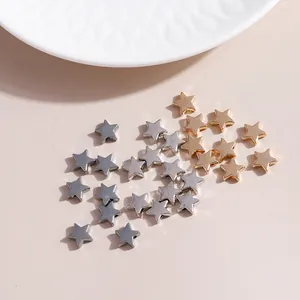 Minimalist Alloy Five-Pointed Star Charms Pendants DIY Jewelry Making Accessories Star Shaped Beads For Bracelet Necklace
