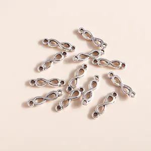 50 pieces of antique silver infinity symbol alloy connectors for DIY jewelry making