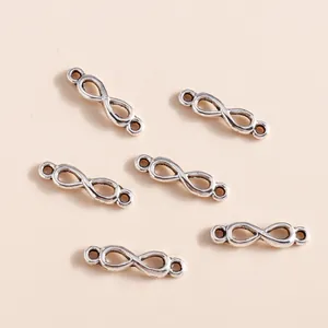 Antique silver infinity link pendants for DIY jewelry making and necklace crafts