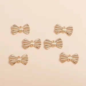 Legering Strik Bedels Voor Sieraden Maken DIY Strik Verbindingen Hangers Verguld Goud Metaal Stijl Accessoires Voor Vrouwen