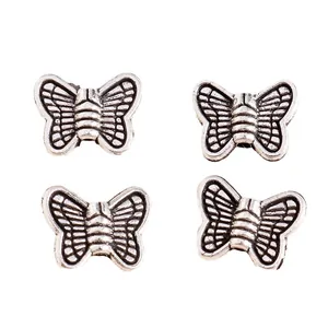 Vintage silver butterfly alloy charms for DIY jewelry making and bracelet pendants