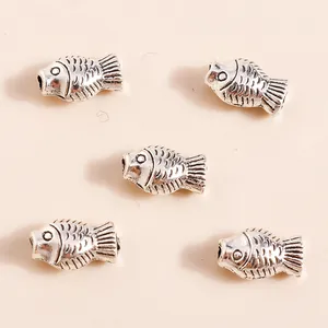 Vintage Alloy Koi Fish Charms Ancient Silver Electroplated Animal Pendants For DIY Jewelry Making Necklace Accessory