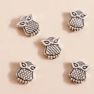 Retro Alloy Owl Pendants Antique Silver Electroplated DIY Jewelry Accessories For Necklace Bracelet Making Crafting