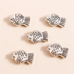 Vintage Alloy Fish Pendants Antique Silver Koi Goldfish Charms For DIY Necklace Bracelet Jewelry Making Accessories