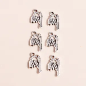 Lot de 6 pendentifs fleur de muguet en argent vintage pour création de bijoux DIY