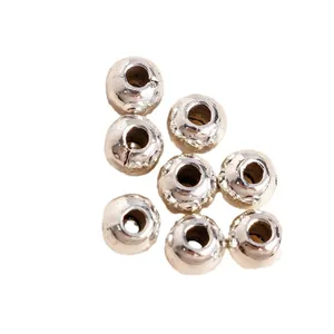 Set silberne legierte Zwischenperlen mit strukturierter Oberfläche für DIY-Schmuck