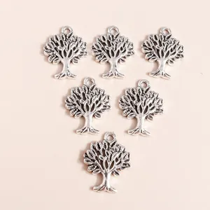 Ciondoli Albero Della Vita Argento Antico In Lega Galvanica Per Creazione Gioielli Collana Fai Da Te Bracciale Accessori Fatti A Mano