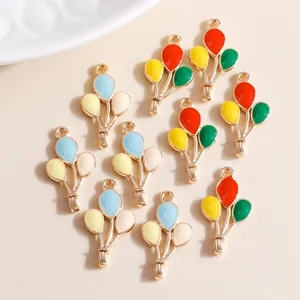 Colorful Balloon Cluster Charms Zinc Alloy Enamel Drip Oil Pendants For Jewelry Making DIY Necklace Bracelet Accessories