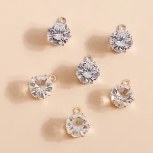 Pendenti in cristallo scintillante con castoni oro e argento per la creazione di gioielli