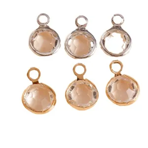 Set van 6 minimalistische kristallen hangers in goud en zilver voor DIY sieraden
