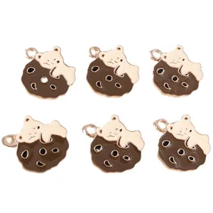 Charmants pendentifs ours sur biscuit en émail et alliage pour création de bijoux