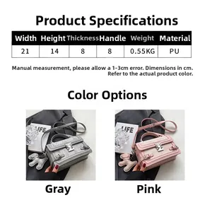Detailed size chart and dimensions for the stylish map pattern PU leather handbag