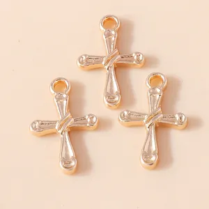 Vintage dark style gold plated cross pendants for DIY jewelry making accessories