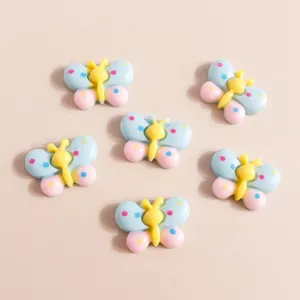 Colorful resin butterfly DIY accessories for phone cases and jewelry making crafts
