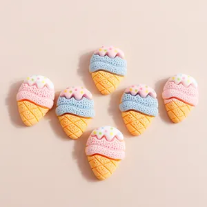 Kleurrijke hars ijsje bedeltjes voor haaraccessoires en telefoonhoesje decoraties