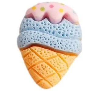 Kleurrijke 3-laags hars ijsje bedel voor DIY haaraccessoires en telefoonhoesjes decor