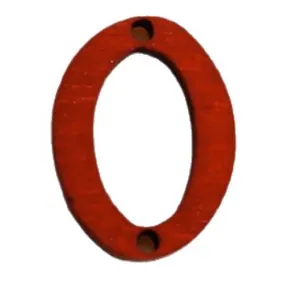 Single dark red oval wood connector bead with holes for DIY jewelry making accessories