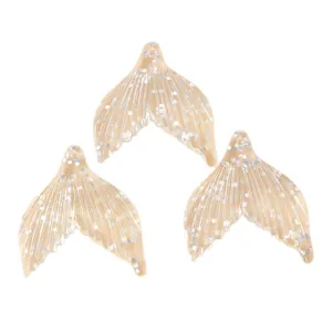 Pendentifs queue de sirène en résine irisée translucide pour la création de bijoux