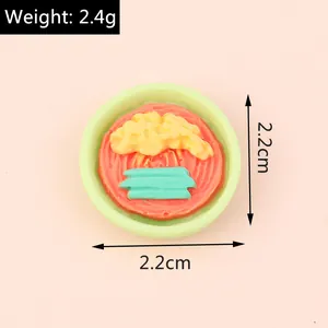 Close-up of 2.2cm miniature resin ramen bowl with 2.4g weight specification