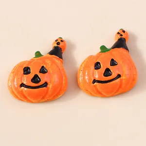 Halloween pumpkin resin flatback charms for DIY jewelry and phone case decoration