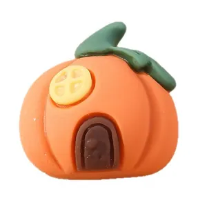 Halloween pumpkin house resin charms for DIY crafts and phone case decoration accessories