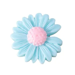 Accessori a forma di margherita in resina azzurra per decorazioni e fai-da-te