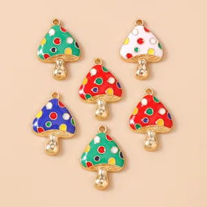 Dijes de Seta de Aleación de Zinc Esmalte de Aceite de Goteo Lunares Colgantes Para DIY Collar Pulsera Llavero Joyería