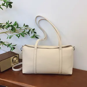 Große Kapazität PU Leder Einkaufstasche Für Damen Minimalistische Pendler Schultertasche Mit Verstellbarem Riemen