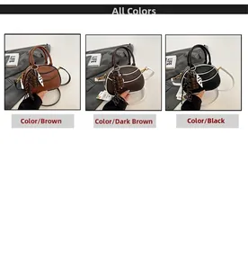 Detailed comparison of brown, dark coffee, and black retro baseball-style crossbody bags
