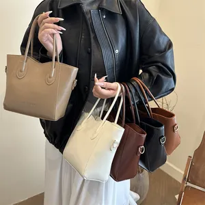 Luxury Texture PU Leather Bucket Bag For Women Fashion Embossed Handbag Versatile Shoulder Crossbody Bag Daily Commuting