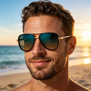 Retro Aviator Sunglasses PC Frame UV400 Protection Outdoor Driving Travel Fashion Eyewear For Men Women