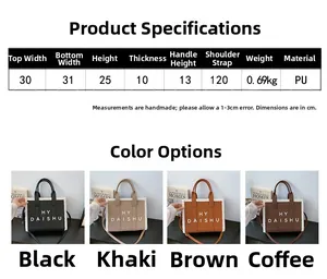 Guida alle dimensioni e varianti colore per la borsa tote vintage con frange