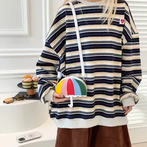Rainbow umbrella-shaped crossbody bag with colorful patchwork design for women