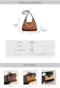 Size chart and dimensions for the vintage large capacity matte PU shoulder backpack