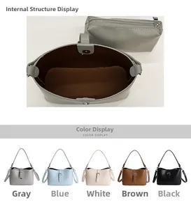 Détail de la structure intérieure du sac seau et ensemble de plusieurs couleurs