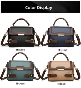 Detail view of large tote bags in four colors with leather texture and metal accents