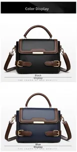 Detail display of large capacity tote bags in black and blue pebbled leather texture