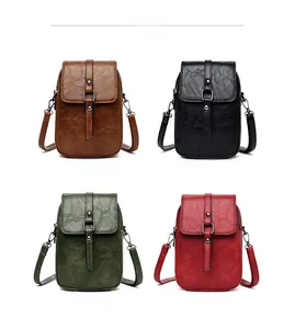 Quatre couleurs de mini sacs bandoulière vintage texture litchi pour femme